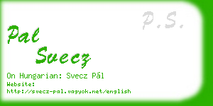 pal svecz business card